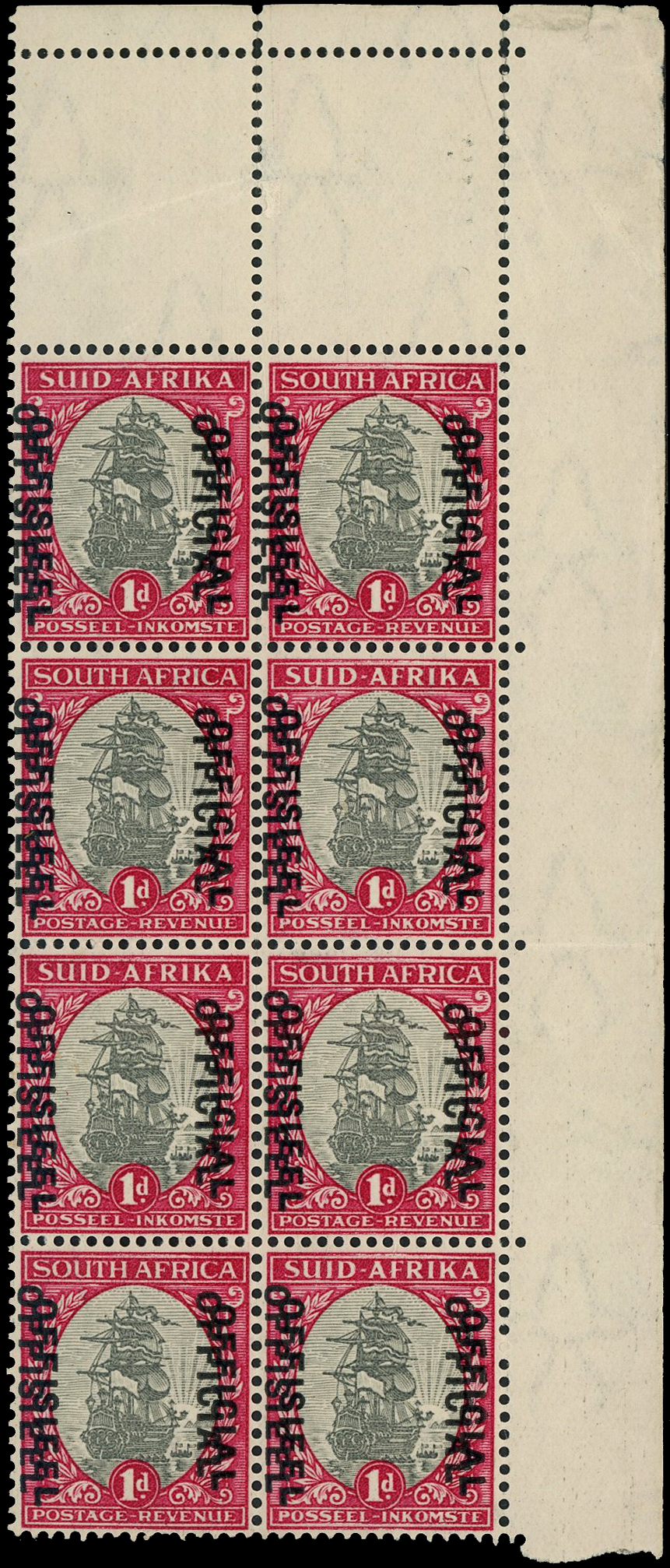 South Africa SG O21 var block mint