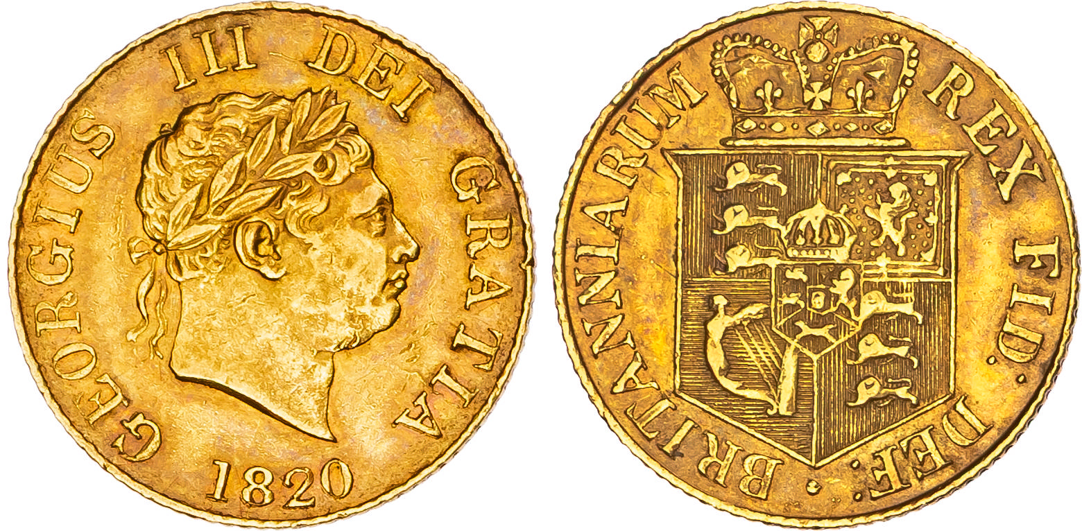 George III (1760-1820), Half Sovereign, 1820.