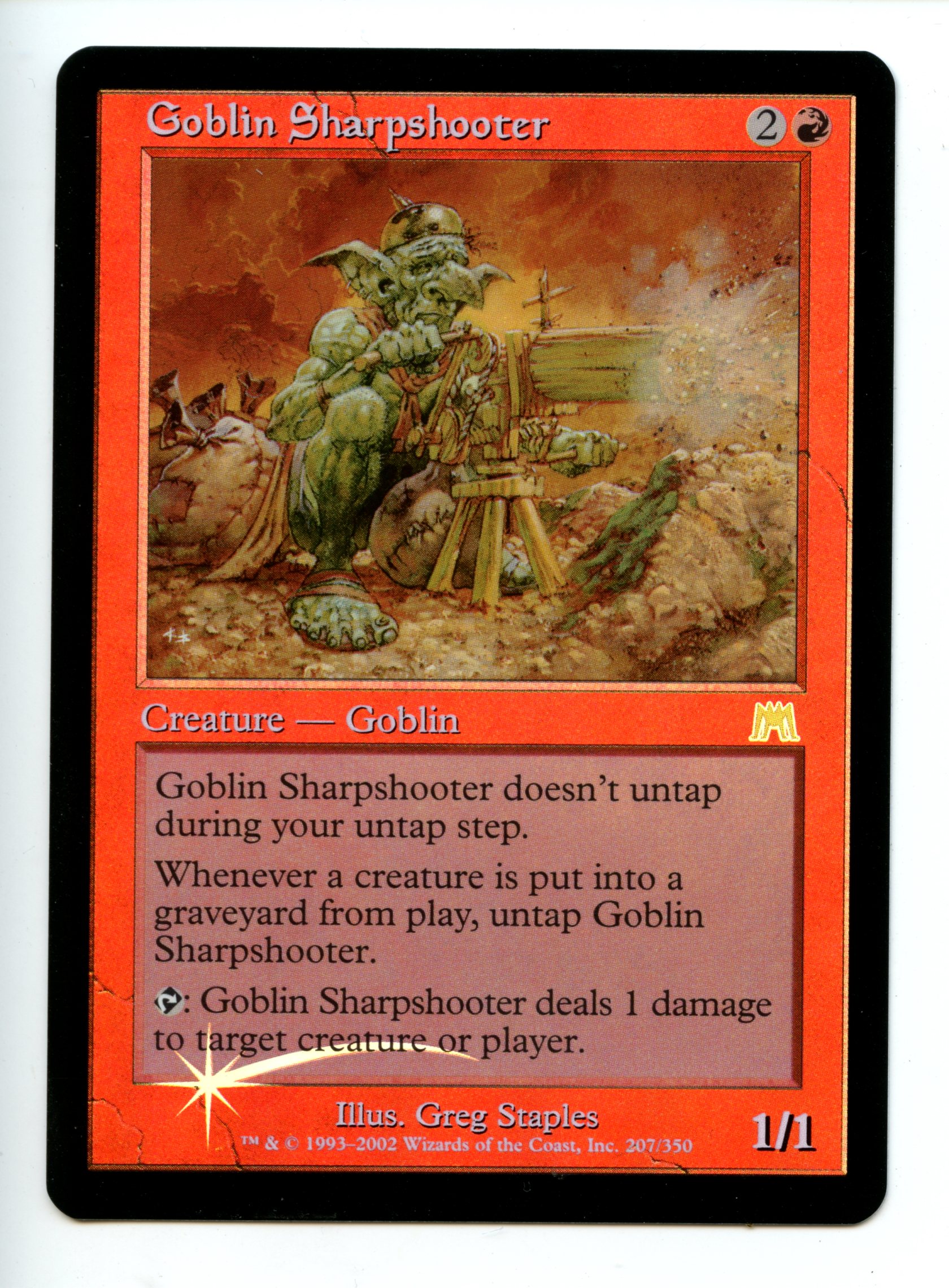 Magic: The Gathering  - Goblin Sharpshooter FOIL  - Onslaught - Near Mint