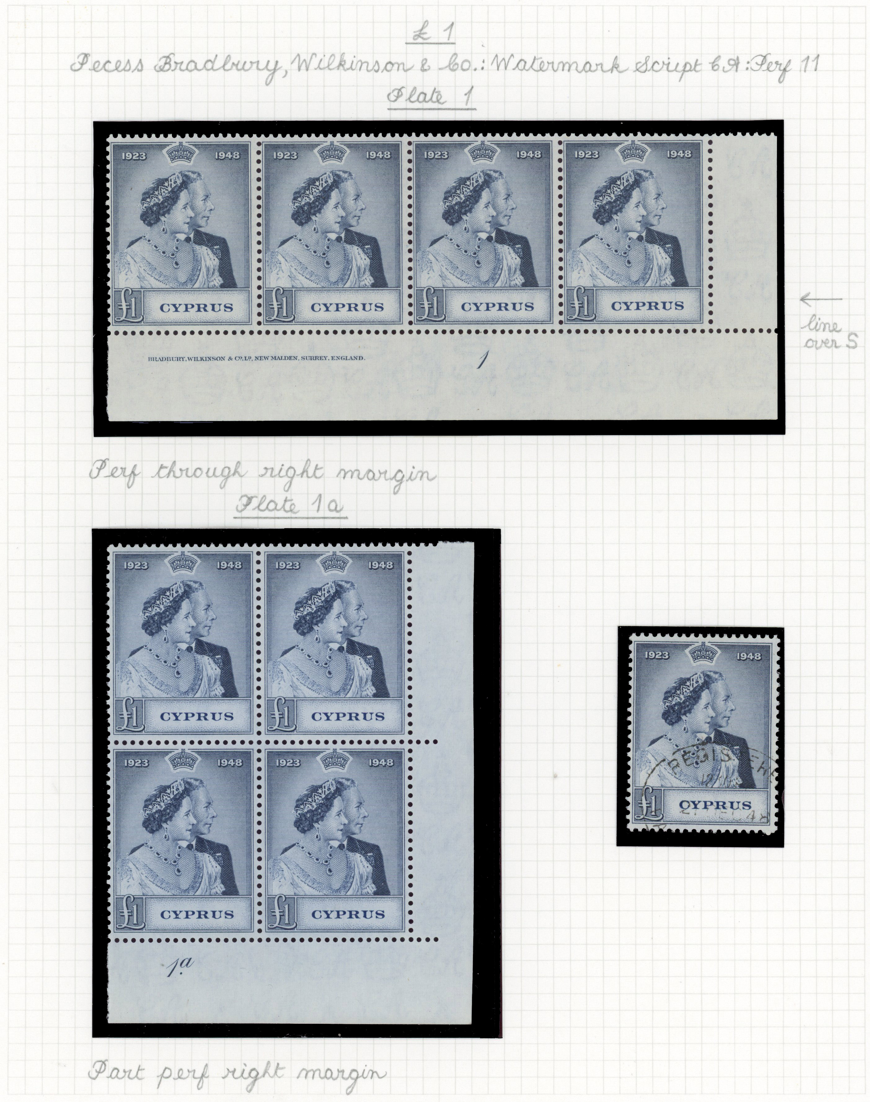 Cyprus SG 166, a, 167 group