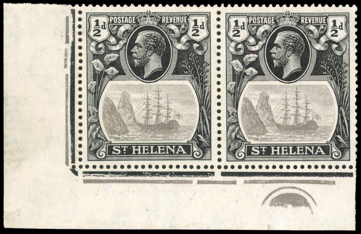 St Helena SG 97gwc Plate pair mint