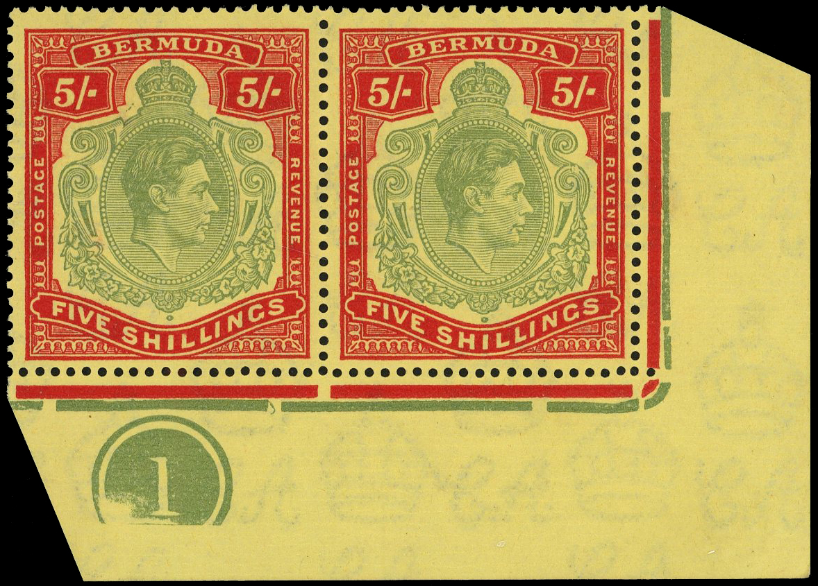 Bermuda SG 118de Plate pair mint
