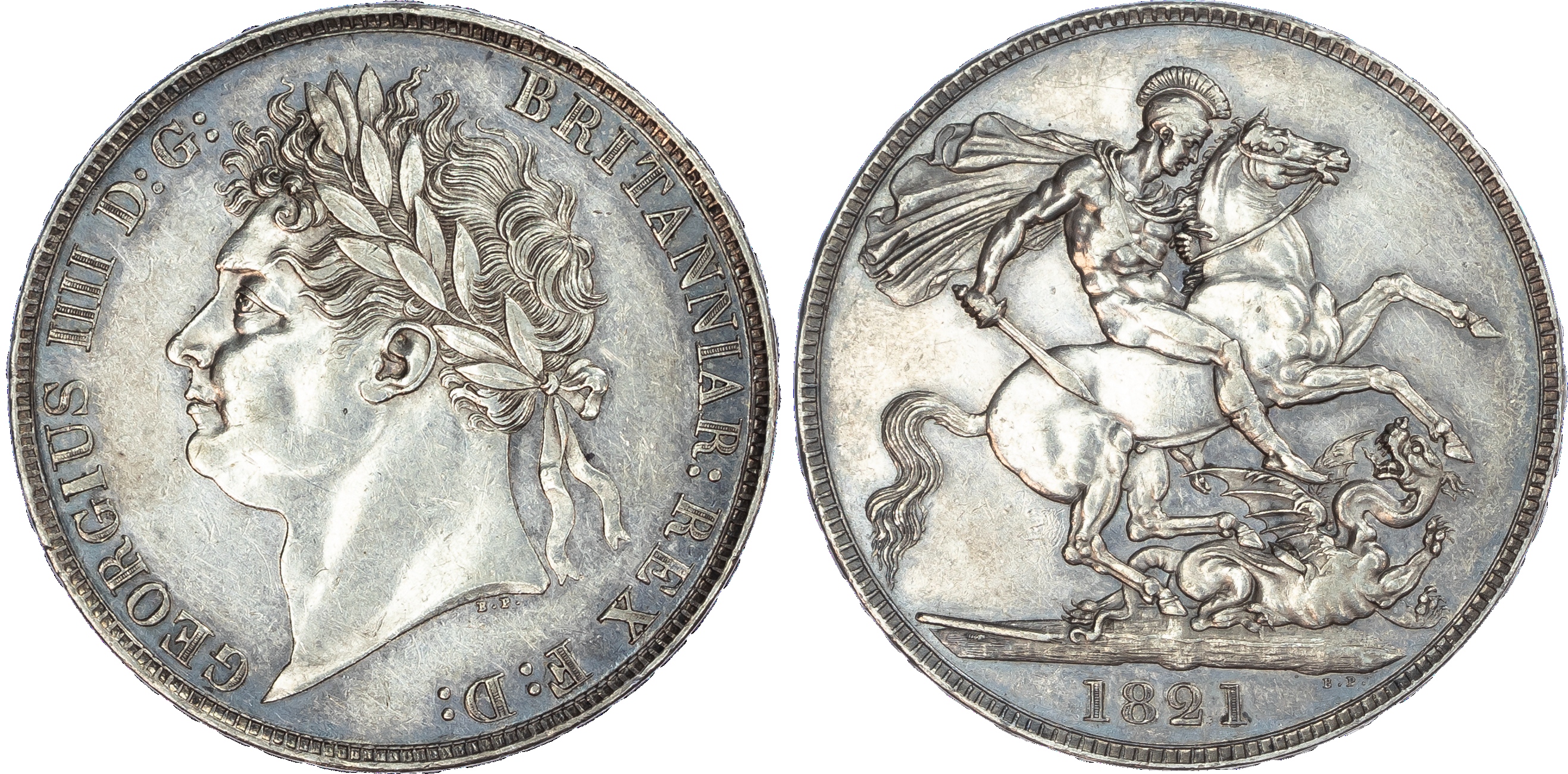 George IV (1820‑30), Crown, 1821. Laureate head