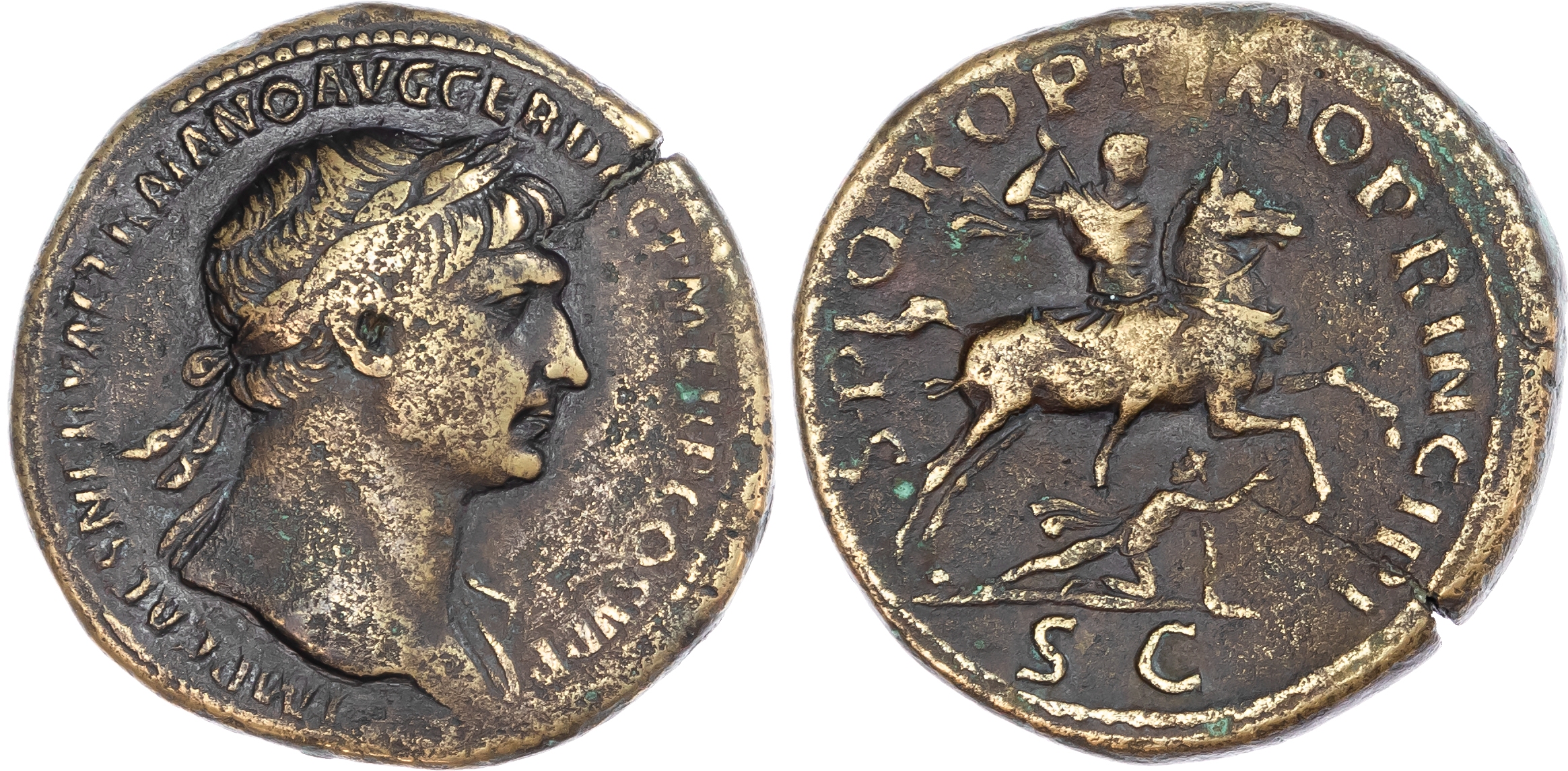 Trajan (AD 98-117) AE Sestertius, Rome, AD 103-111, 27.09g.