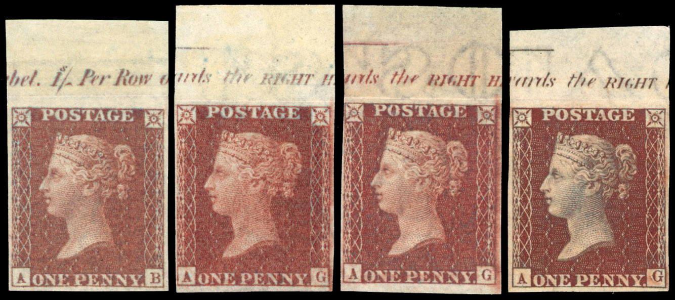 GB 1856 1d imprimatur group