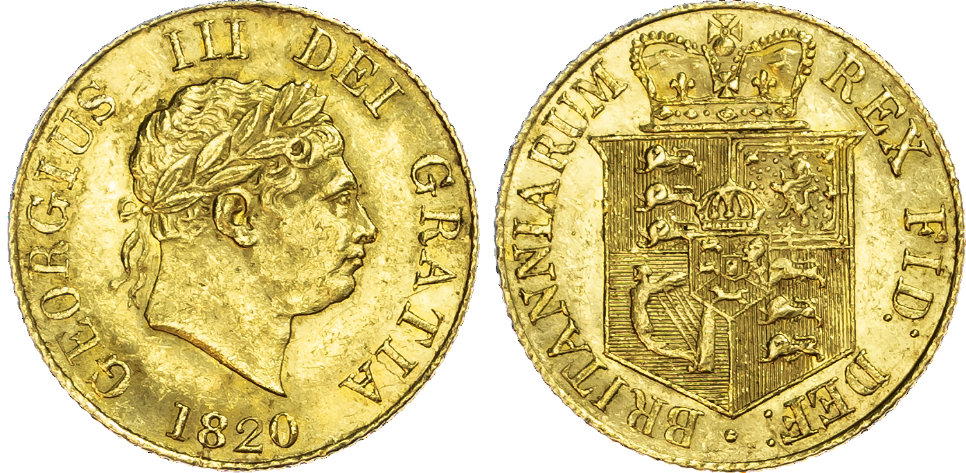 George III (1760-1820), Half Sovereign, 1820.