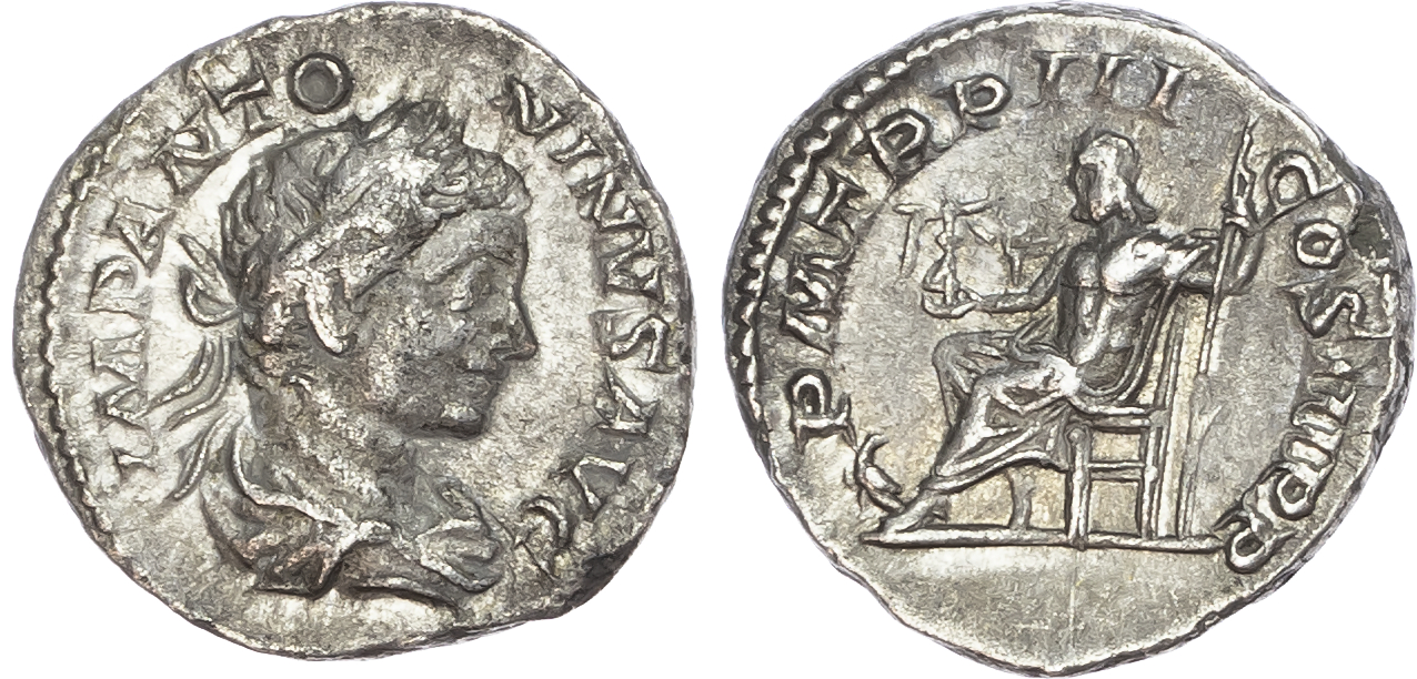 Elagabalus (AD 218-222) AR Denarius, Rome, AD 218, 3.15g. 