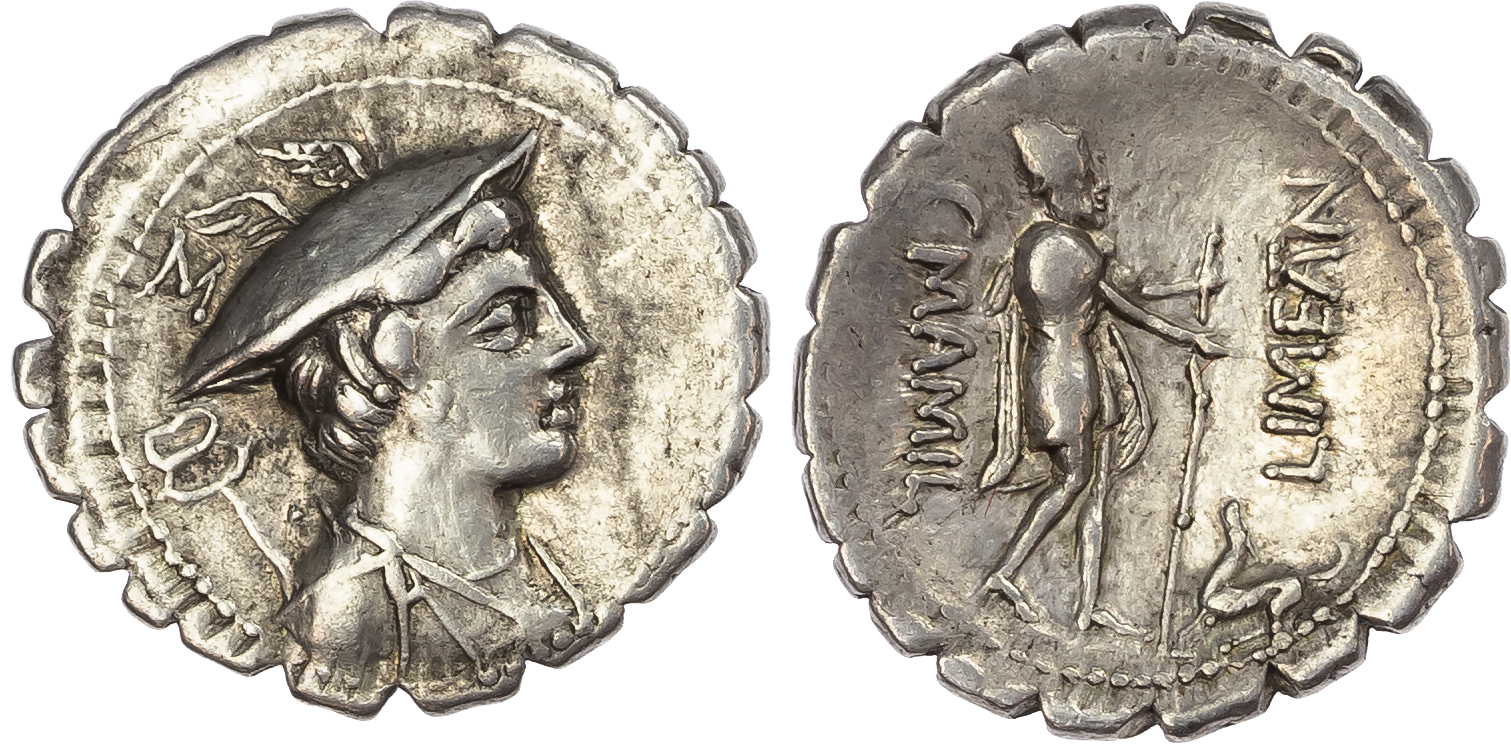 C. Mamilius Limetanus (82 BC) AR Denarius Serratus, Rome, 3.90g. 