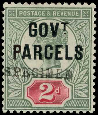 Government Parcels. 1891 2d grey-green...
