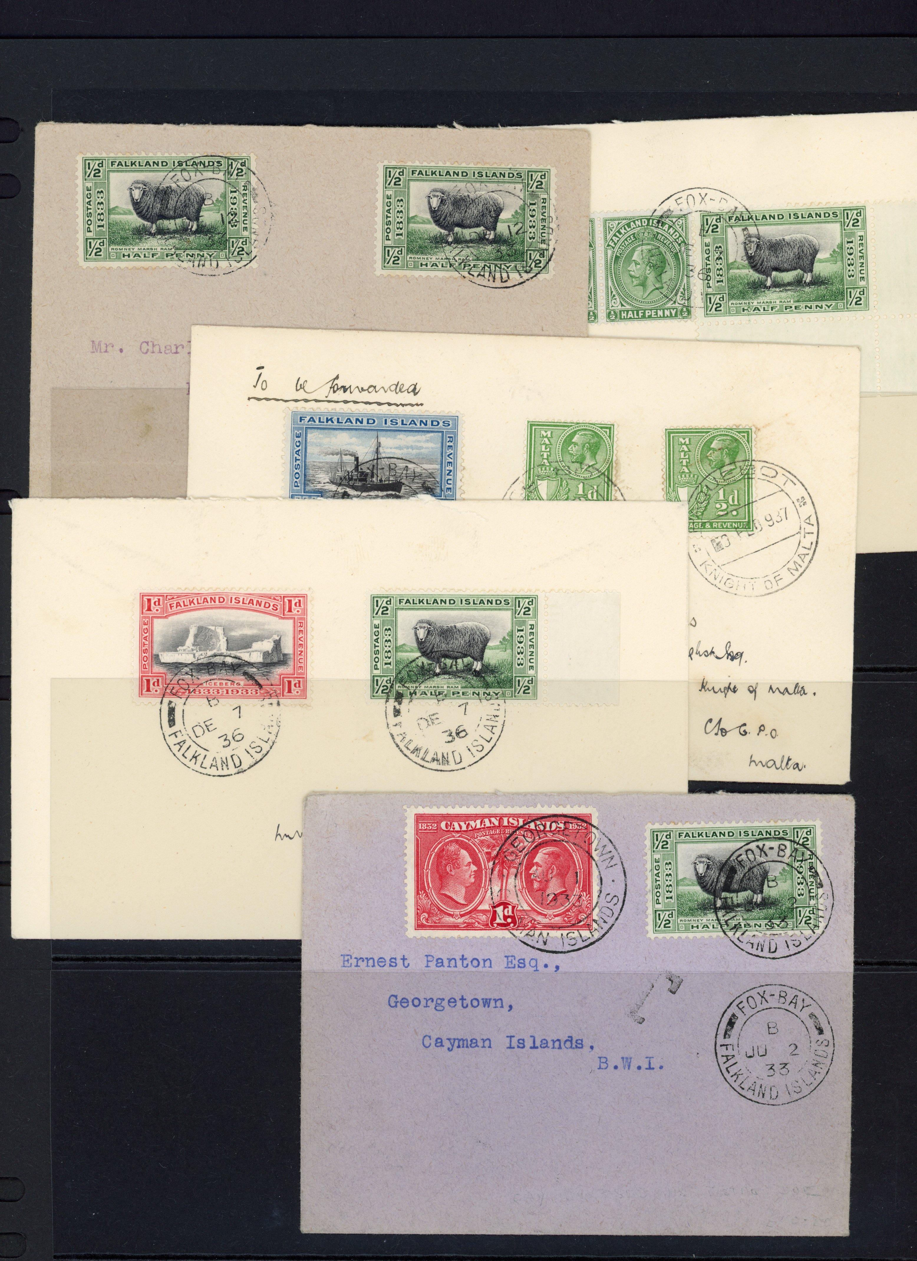 1933 Centenary Fox Bay covers