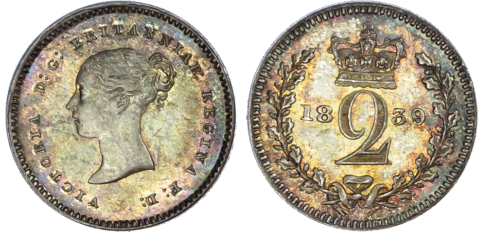 Victoria (1837-1901), Maundy set, 1839