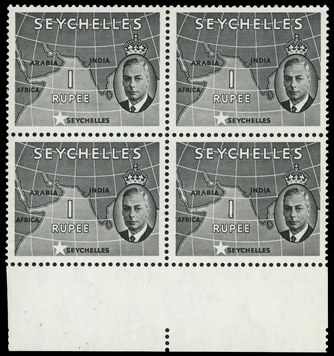 Seychelles SG 168b block mint