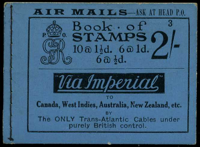 1924 (March) 2/- booklet (#3), fine apart...