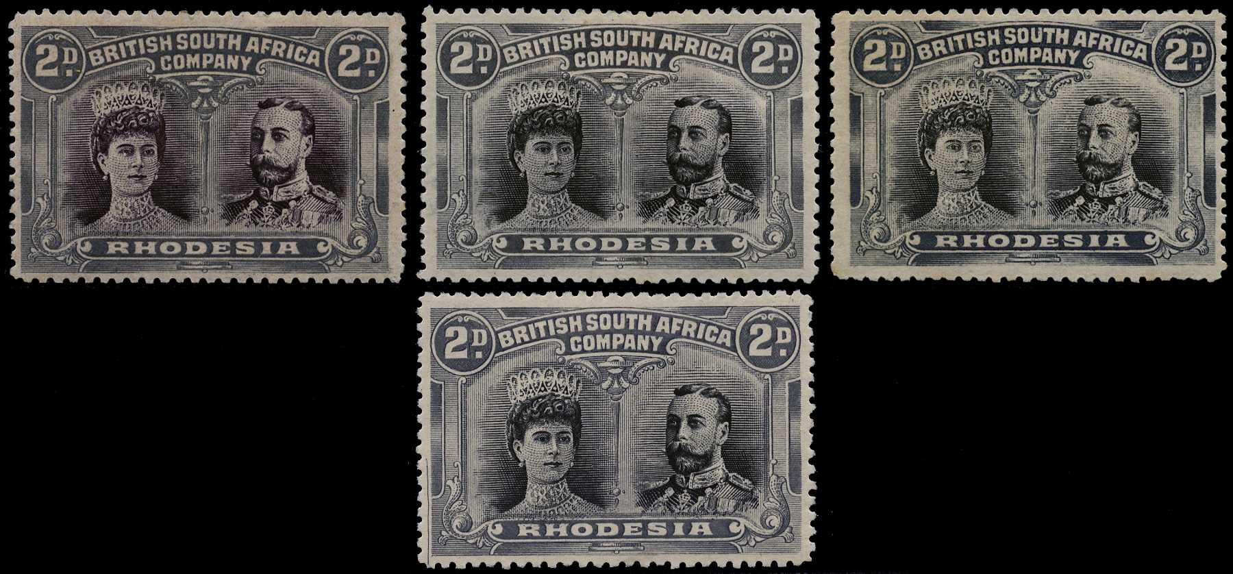1910-13 2d. selection, comprised of:...