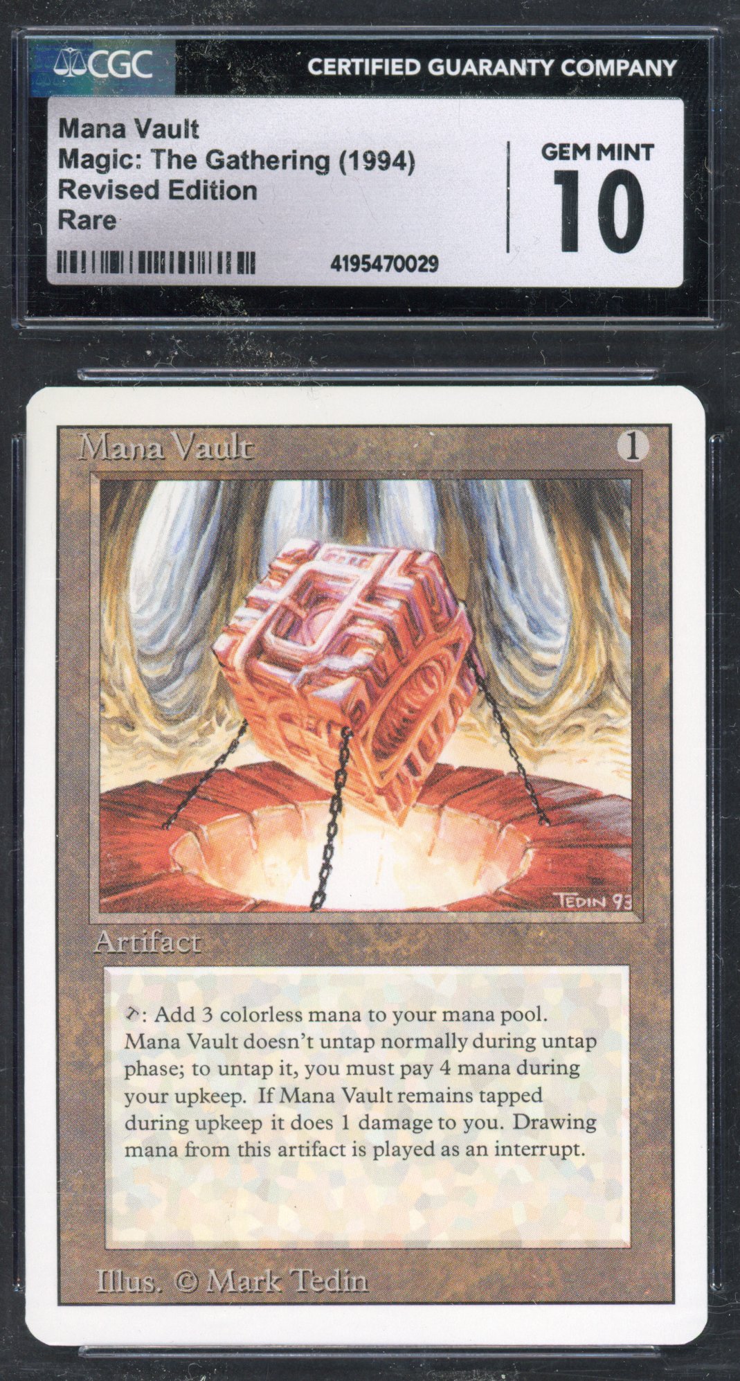 CGC 10 Mana Vault - Revised Edition 1994 - Gem Mint 10