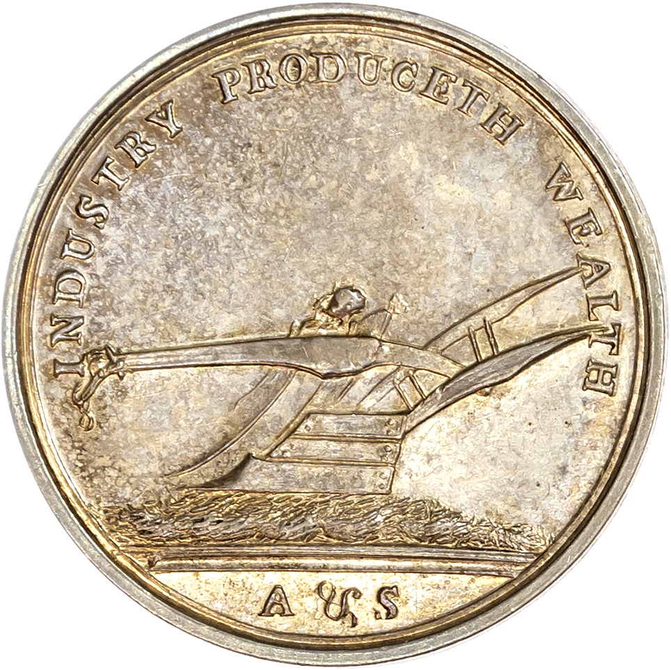 London Social Series, Lutwyche’s Buck Society Silver Halfpenny undated