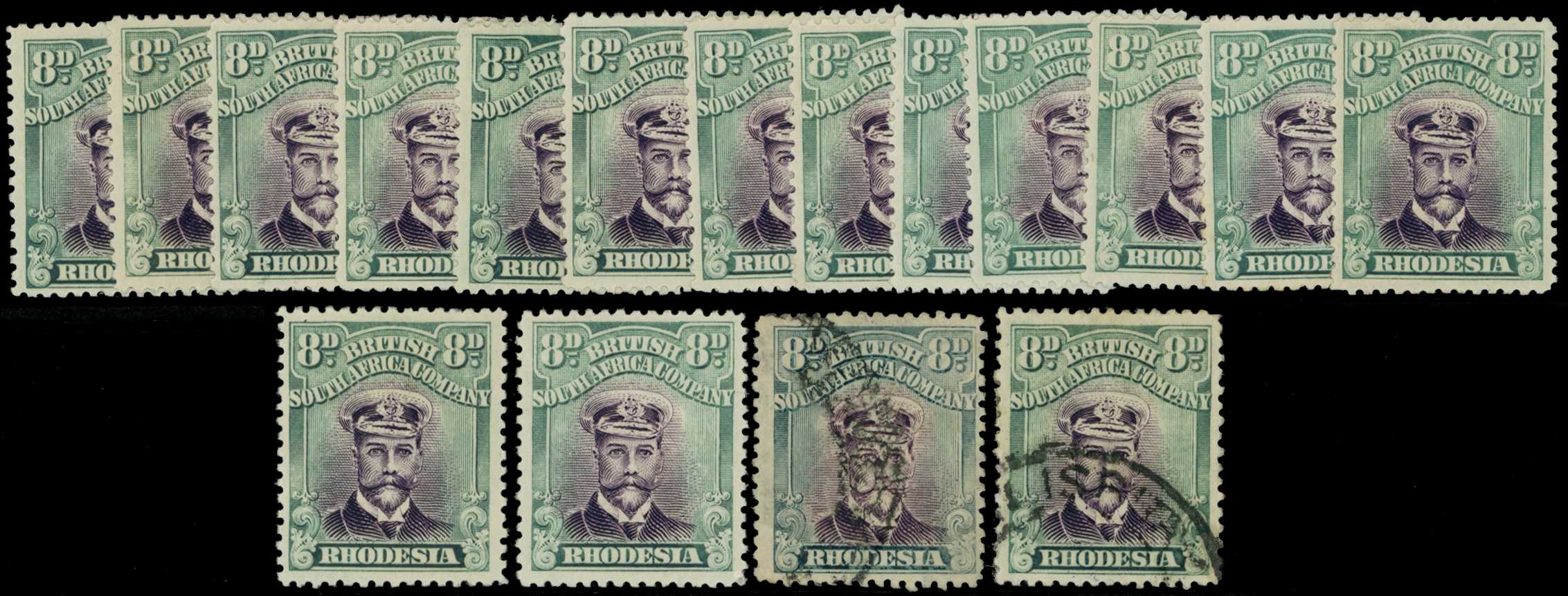 1922-3 8d Head Die IIIB, perf 14, white...