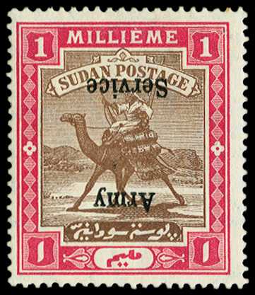 Army Official. 1906-11 1m brown and carmine,...