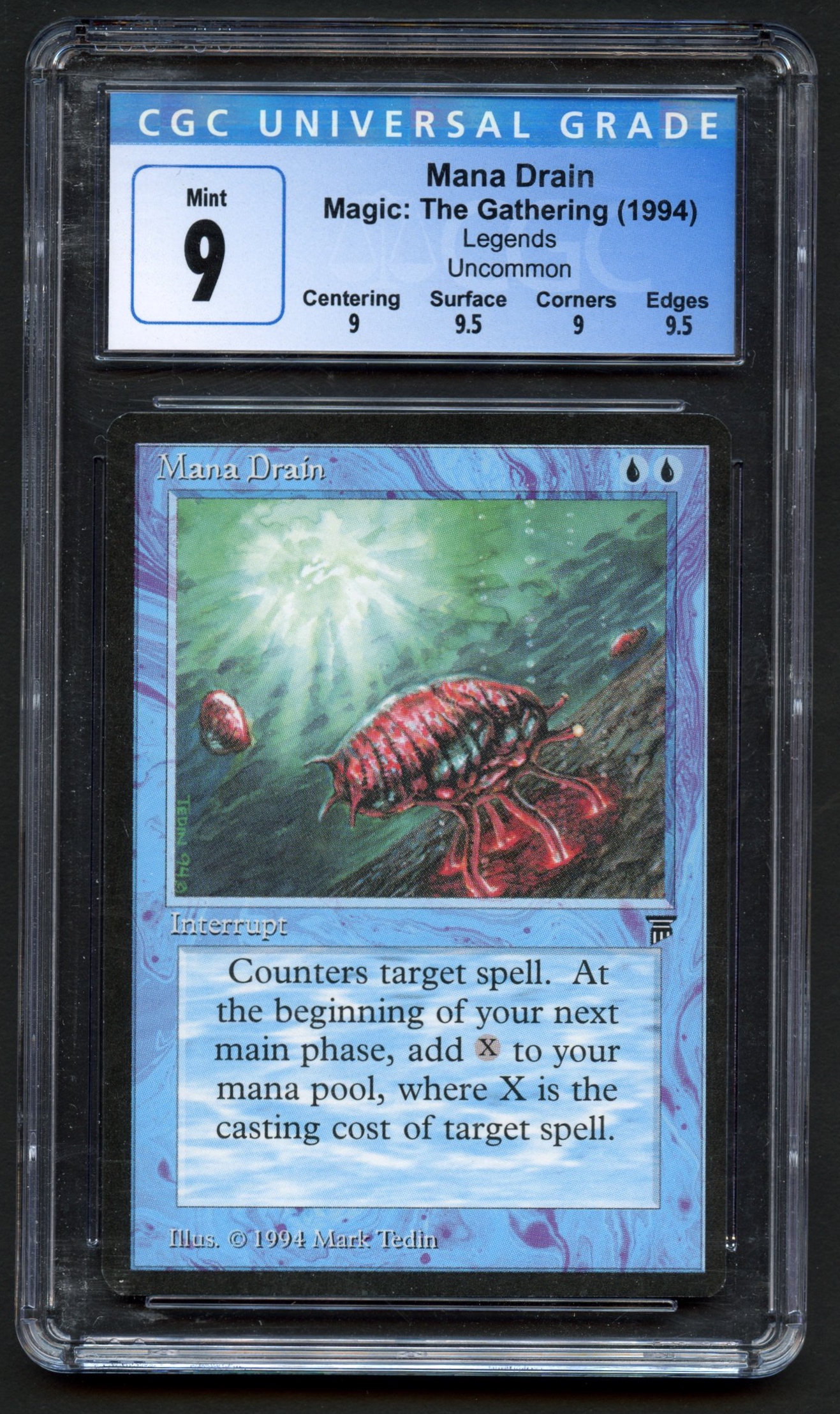 CGC 9 Mana Drain - Legends 1994