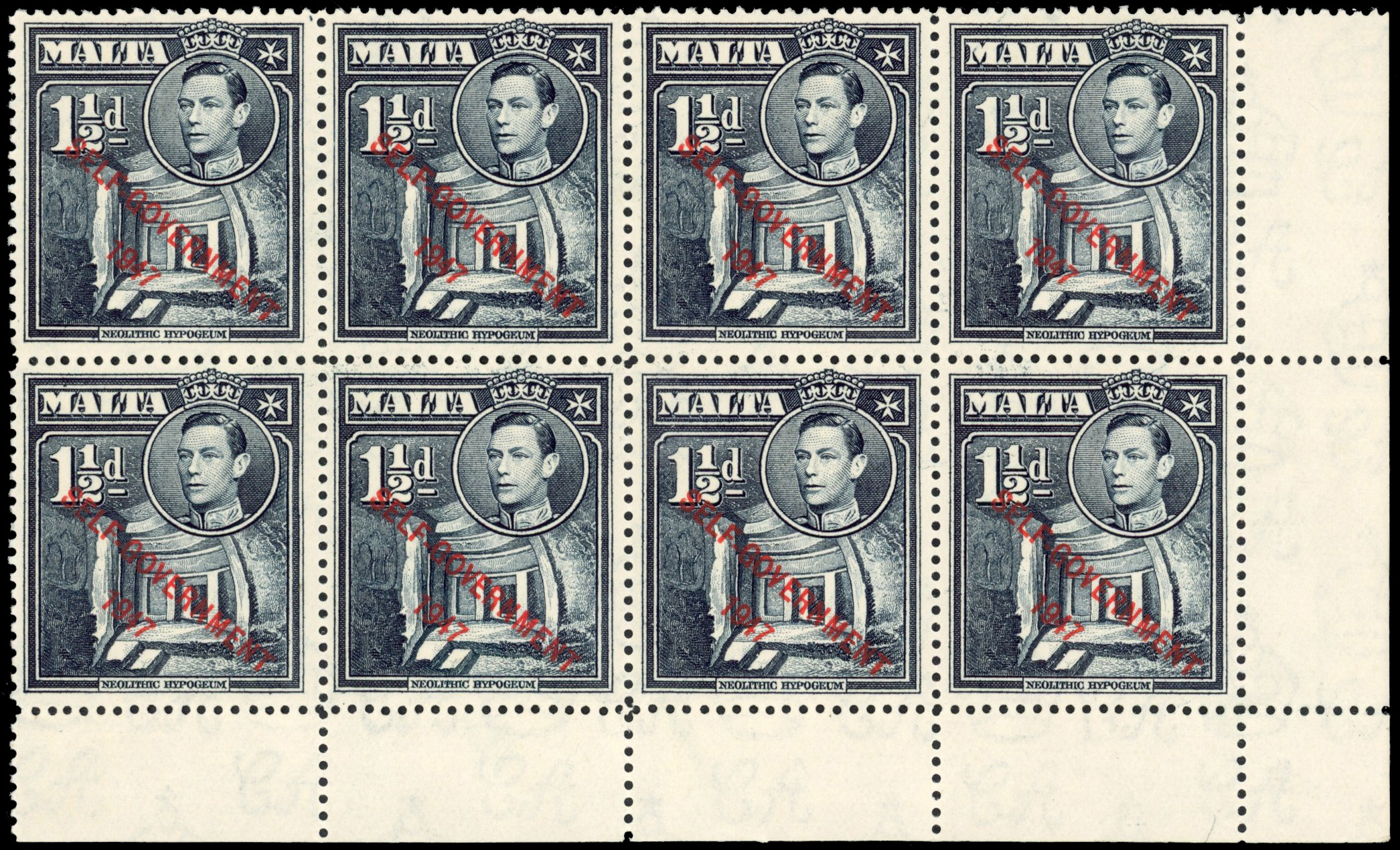 Malta SG 237aa block mint