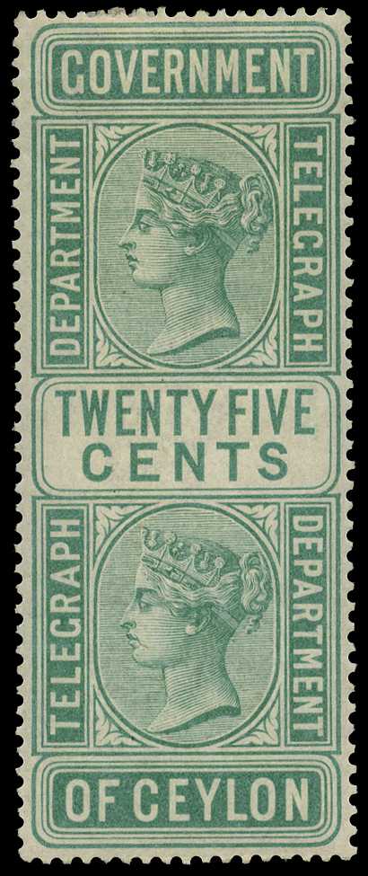 1881 25ct blue-green (Type T3), large part...