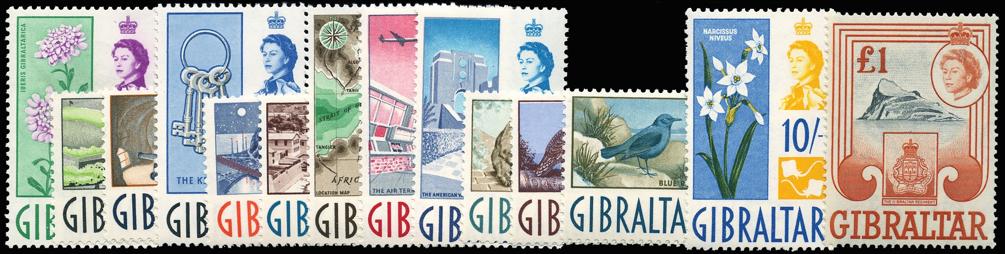 1960-62 set of 14 to £1, unmounted...