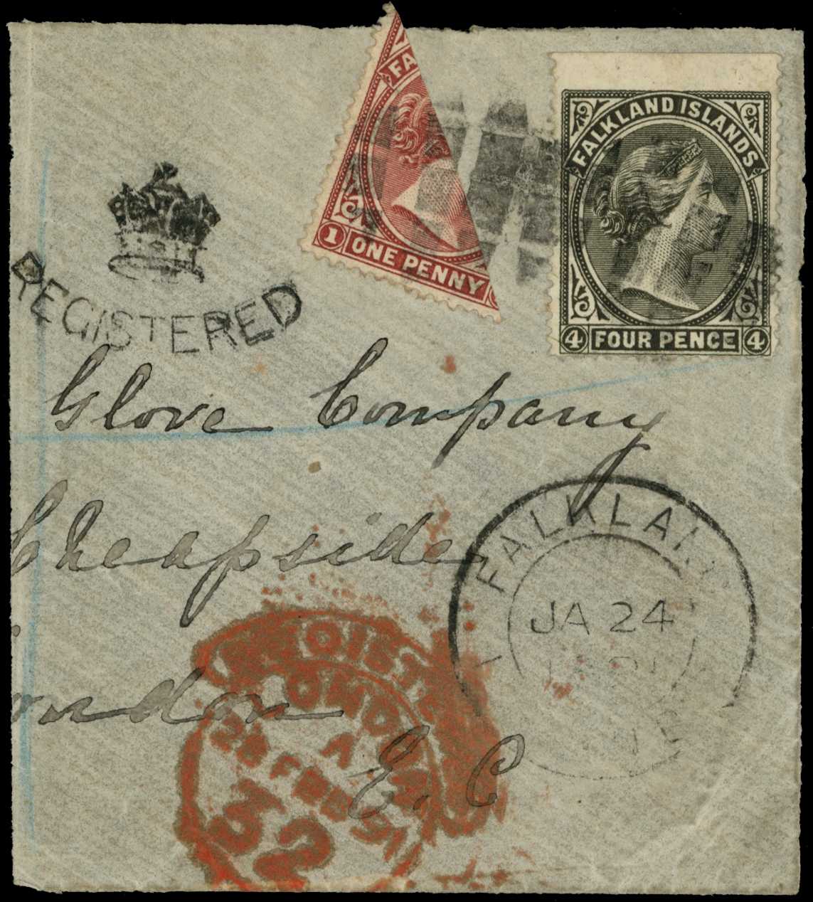 1891 4d olive grey-black and 1d claret...