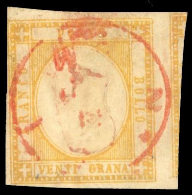 Italian States Neapolitan Provinces 1861 20g inverted head used