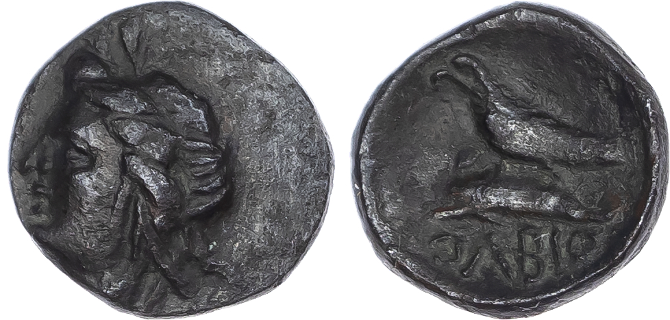 Skythia, Olbia Æ 13mm. Circa 350-330 BC. 