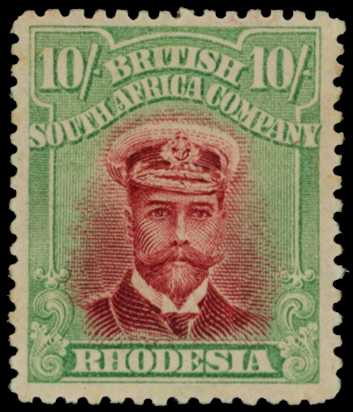 1913-7 10/- Head Die II, perf 14. Part...