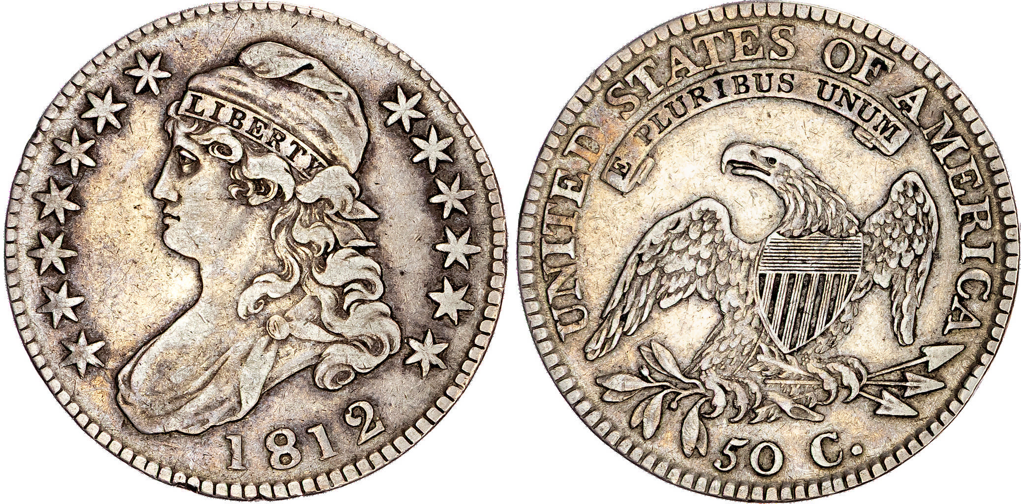 USA, Capped Bust, silver 50 Cents, 1812