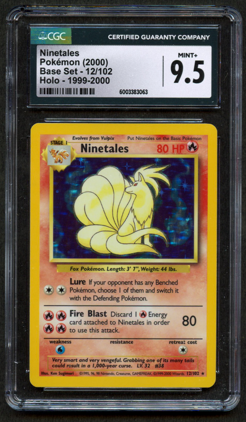 CGC 9.5 Ninetales 4th Print - Base Set (1999-2000)