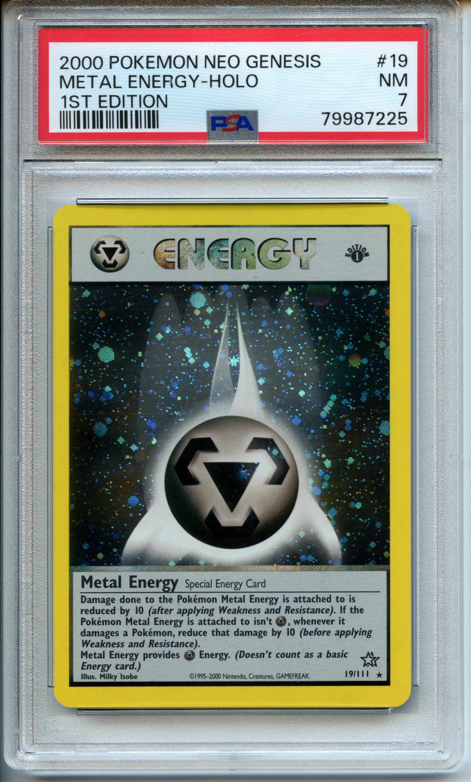 Metal Energy HOLO - 1st Edition Neo Genesis - PSA 7