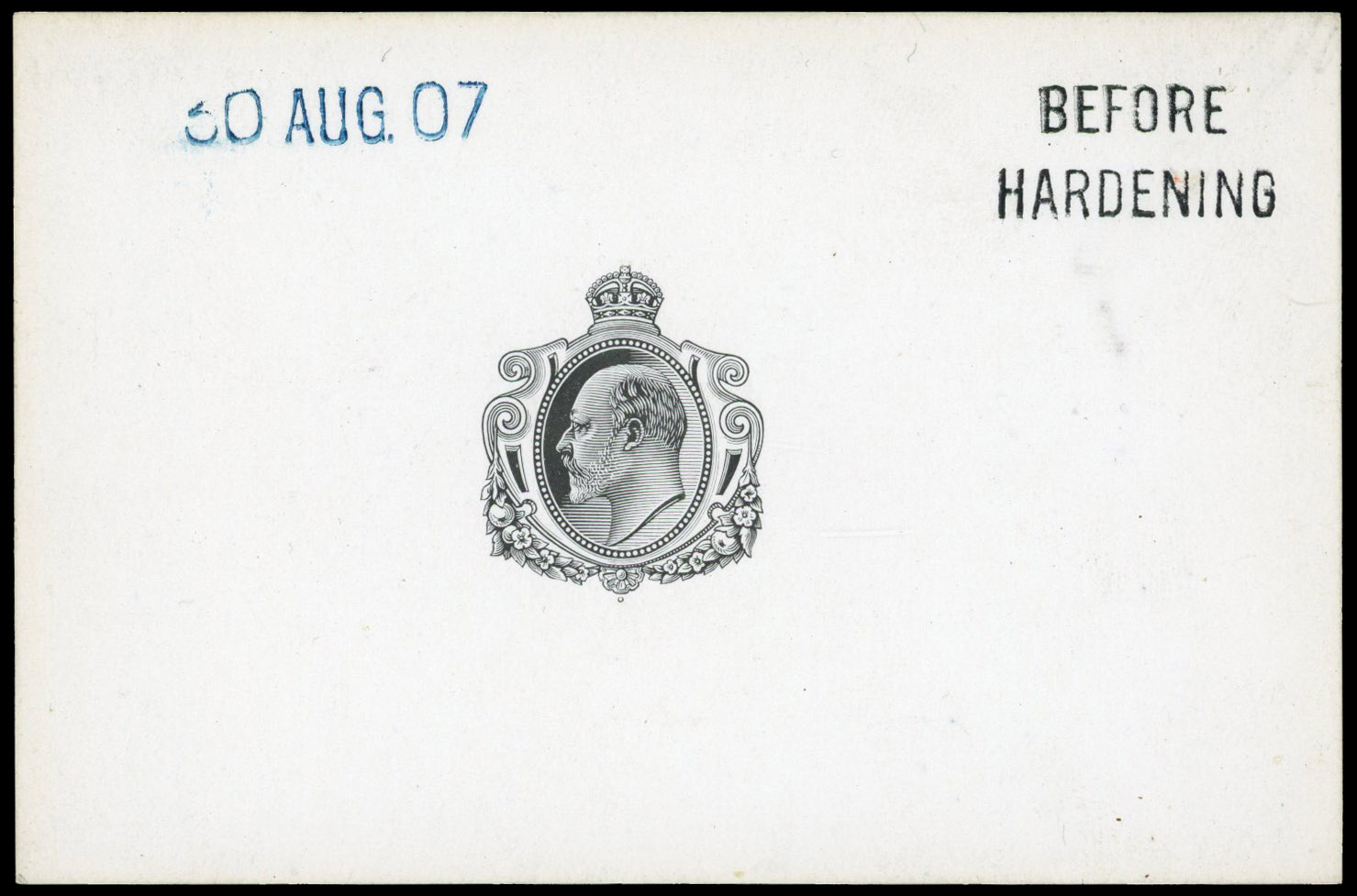 British Commonwealth 1907 KEVII large Nyasaland head plate die proof