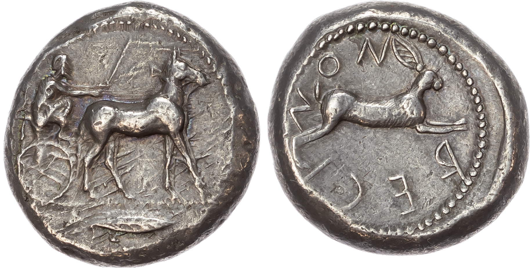 Bruttium, Rhegium (c. 478-476 BC) AR Tetradrachm, struck under the tyrant, Anaxilas, 17.32g. 