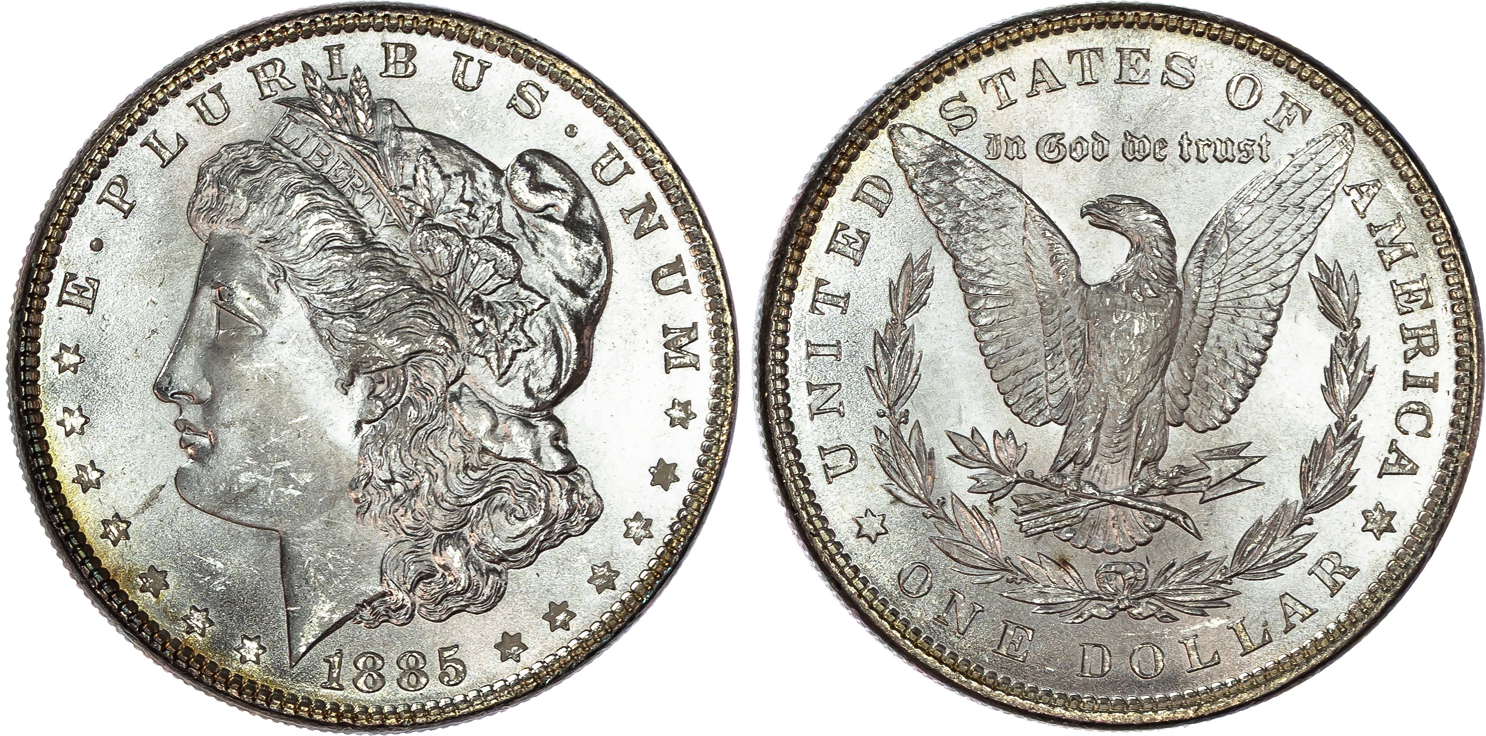 USA , silver Morgan Dollar, 1885, Philadelphia, 26.82g (KM 110). Uncirculated.…