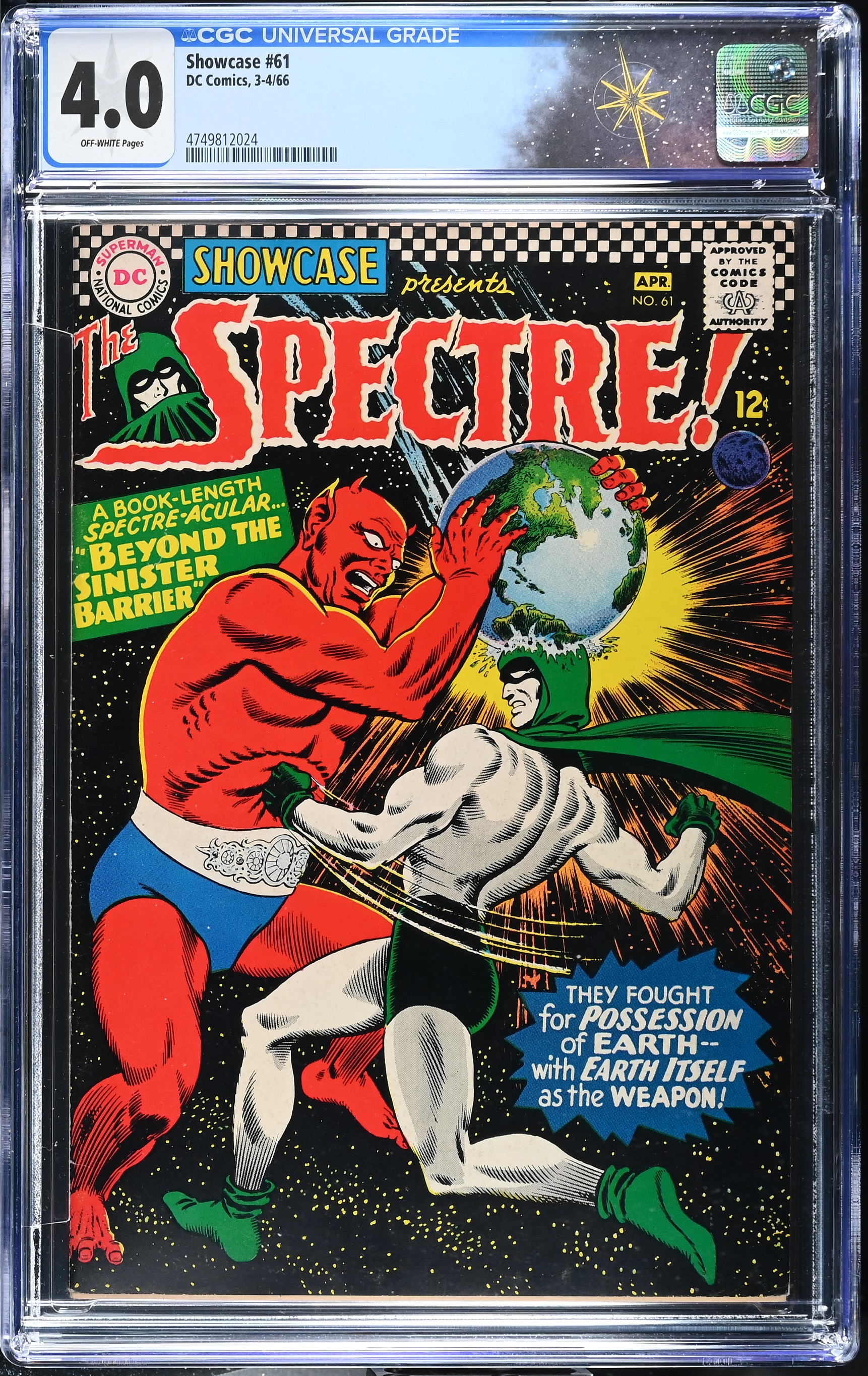 Showcase #61 CGC 4.0 "Beyond the Sinister Barrier!" (DC Comics, 1966) Off-White Pages