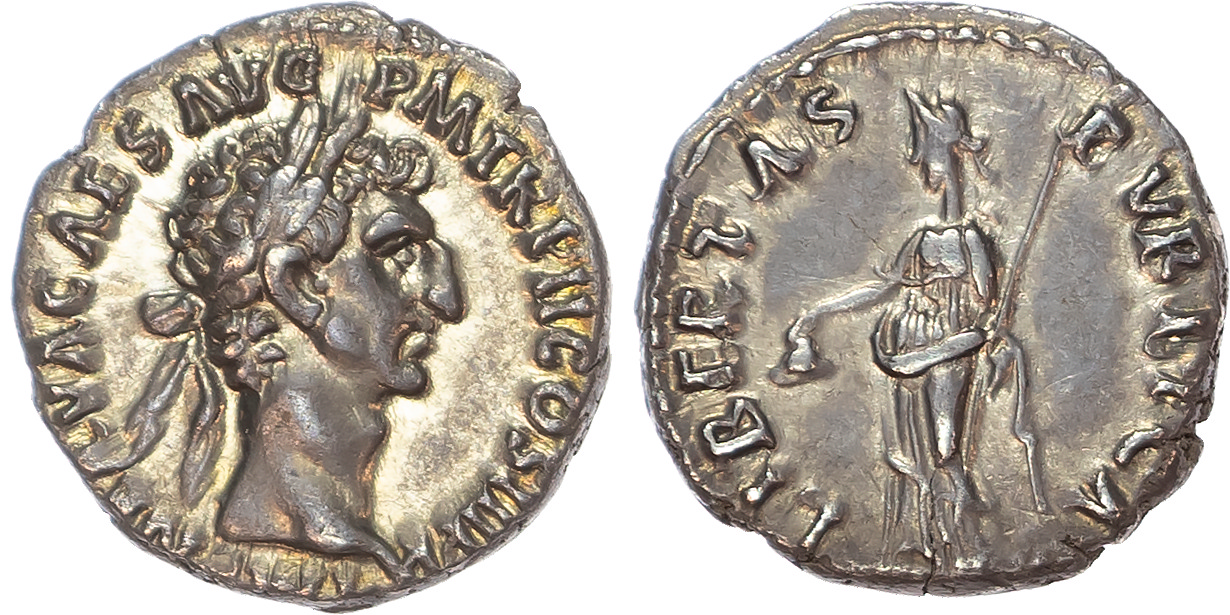 Nerva (AD 96-98) AR Denarius, Rome, AD 97, 2.75g.