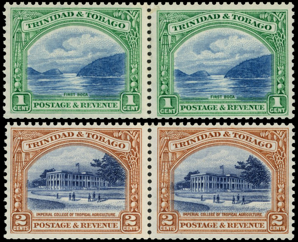 1935-37 Coil joined pairs of the 1c and...