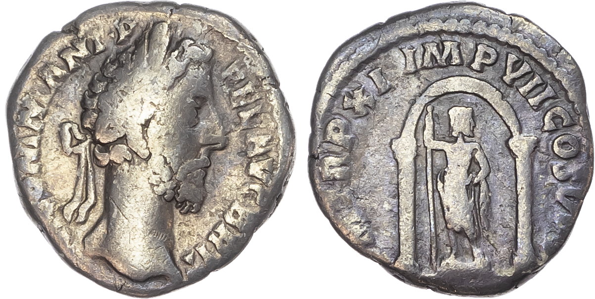 Commodus (AD 177-192) AR Denarius, Rome, AD 186, 3.03g. 