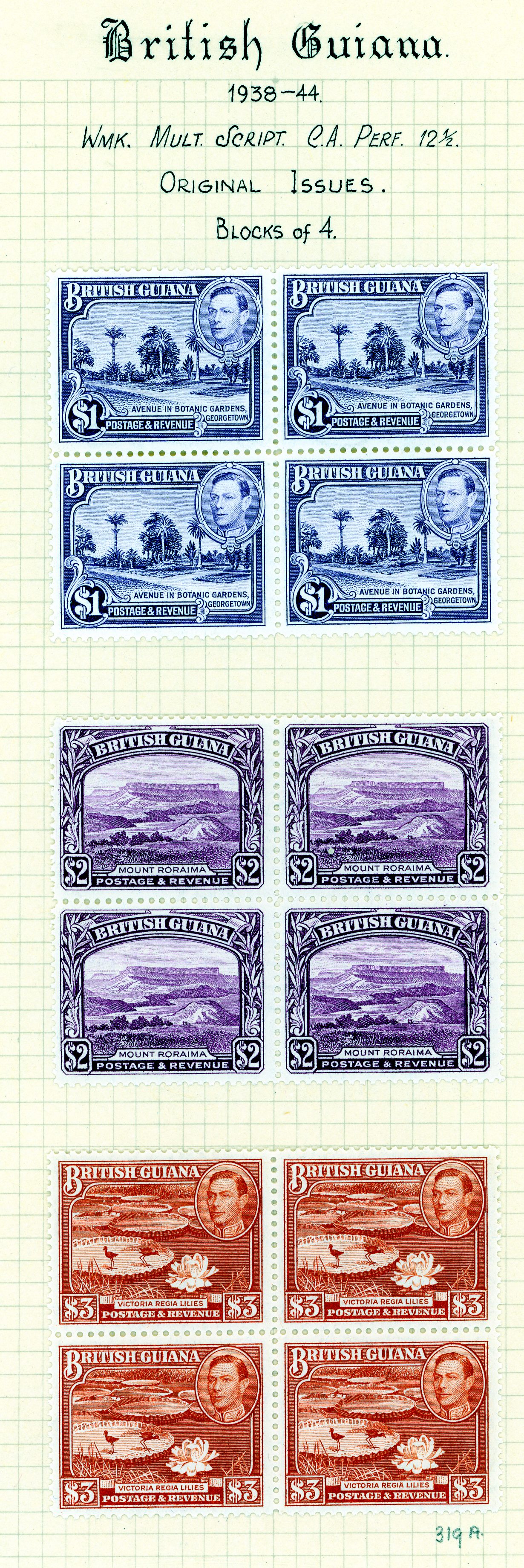 British Guiana collection and balance mint