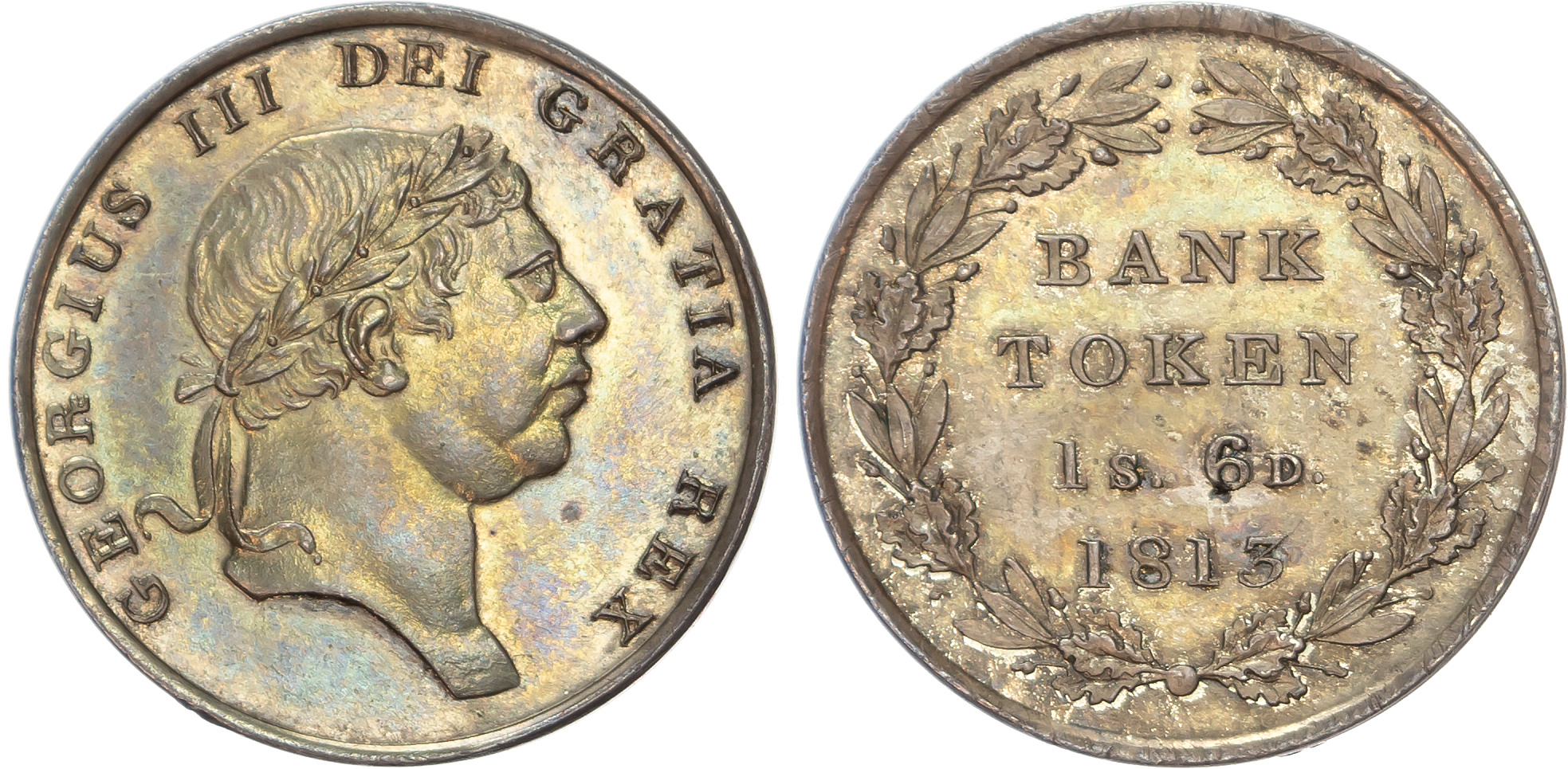 George III (1760-1820), Bank of England, Eighteen Pence, 1813