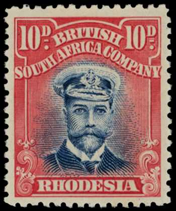 1913-17 10d Head Die II, perf 14. Large part...