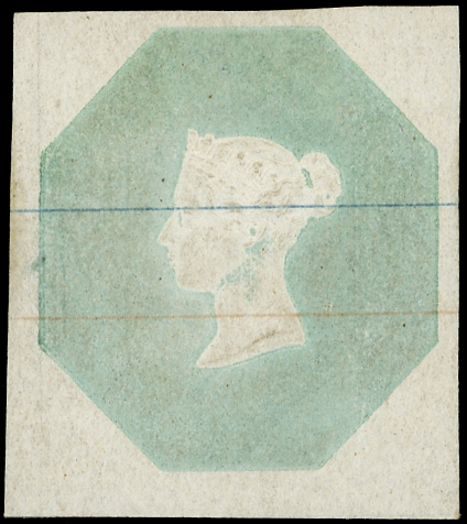 1847 Embossed Primary Die Proof. Pale green...