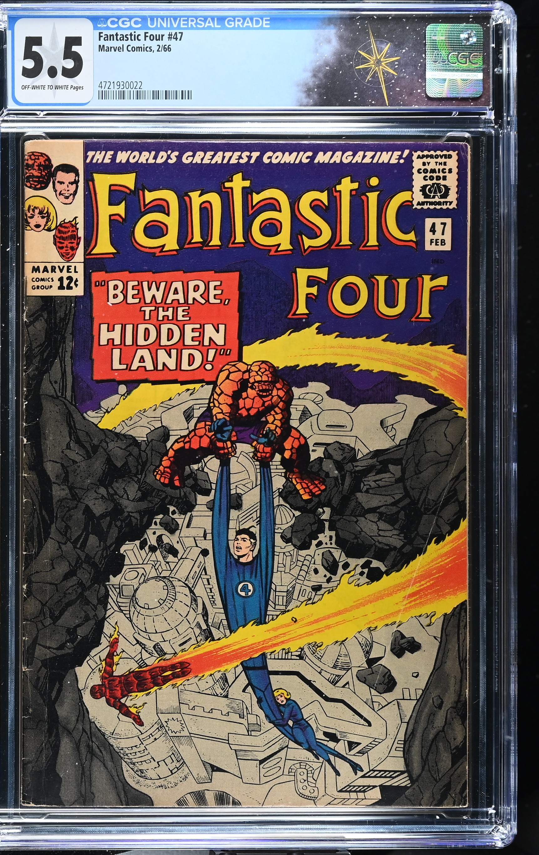 Fantastic Four #47 CGC 5.5 1st Appearance of Maximus & 2nd Black Bolt (Marvel Comics, 1966) Off-White to White Pages
