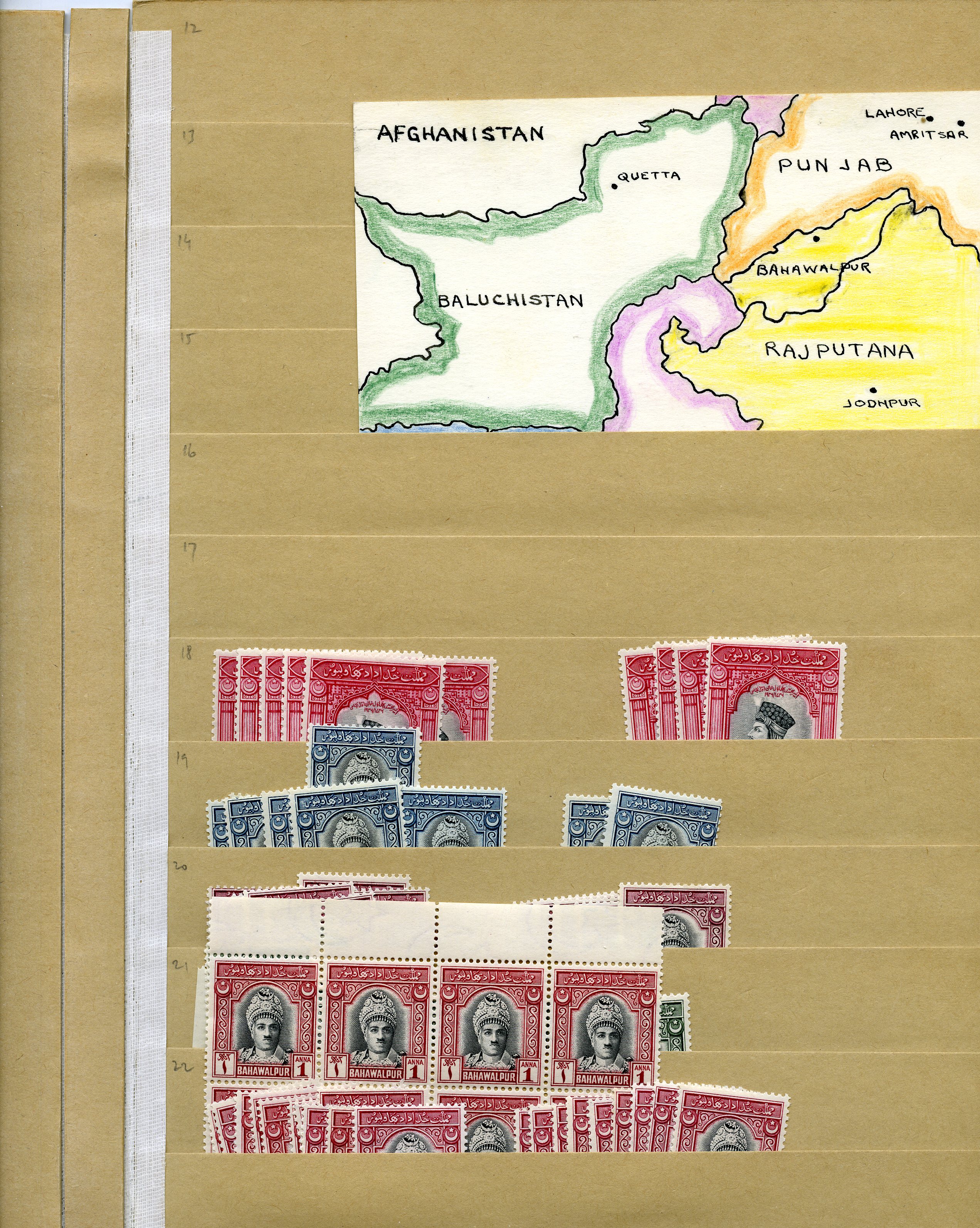 KG VI stock on manila stocksheets, very little...