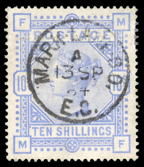 GB SG 182 1883 10s cobalt used