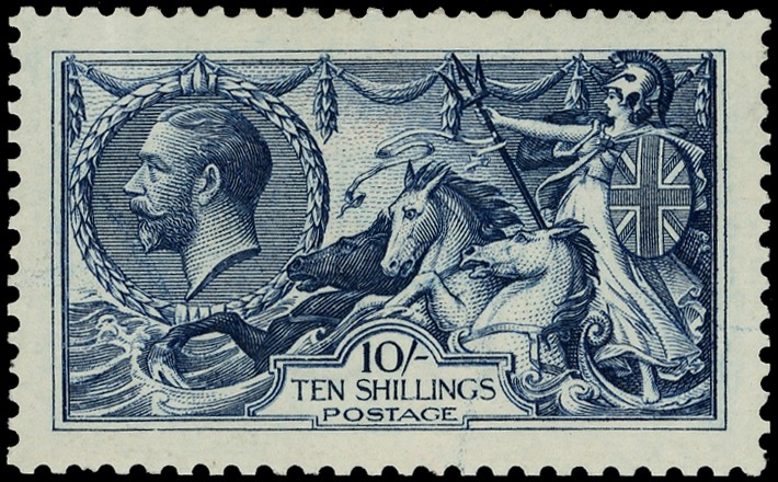 Great Britain 1913 10s Indigo