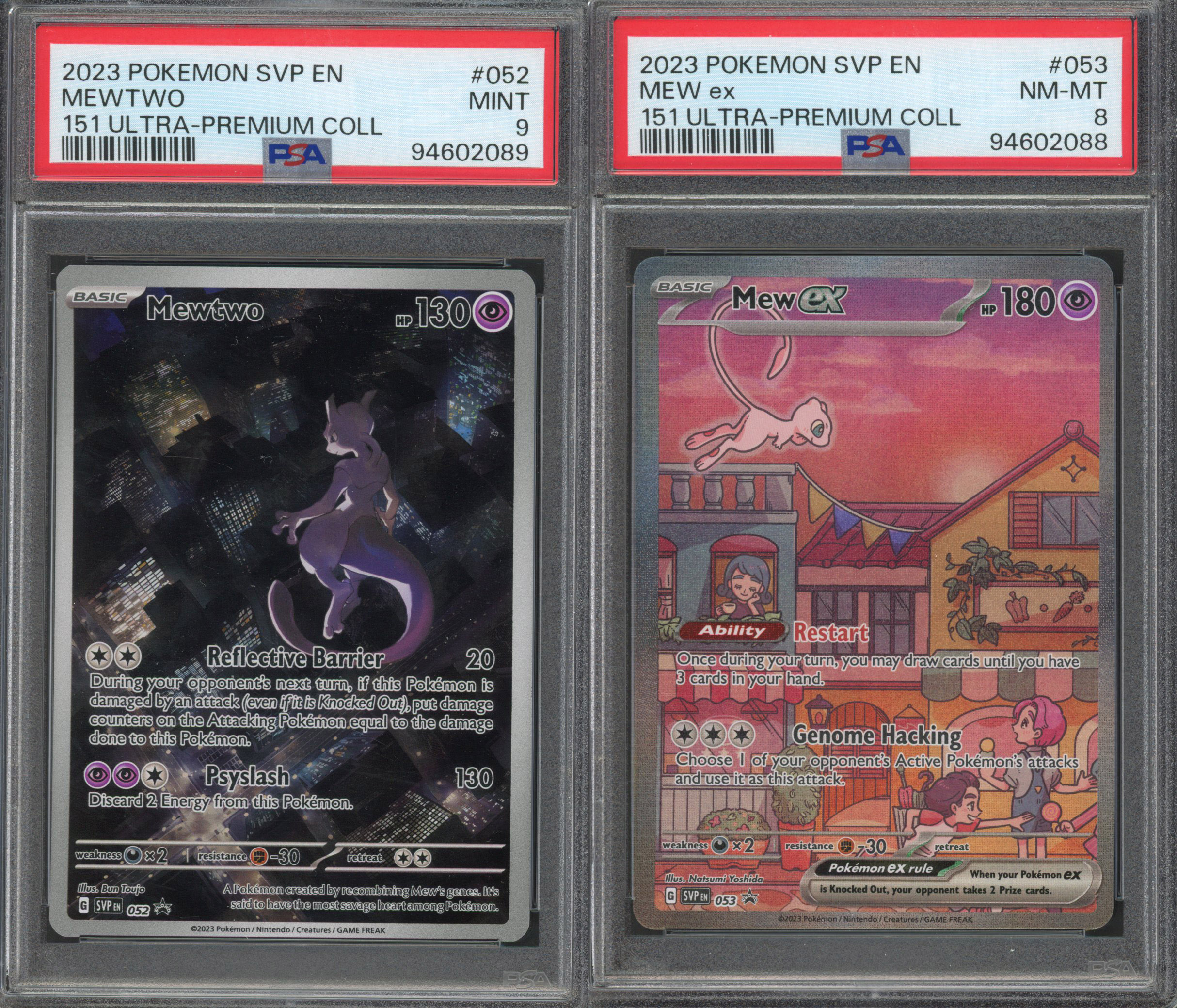 Pokémon TCG - PSA Mew // Mewtwo 151 Ultra Premium Collection Promos
