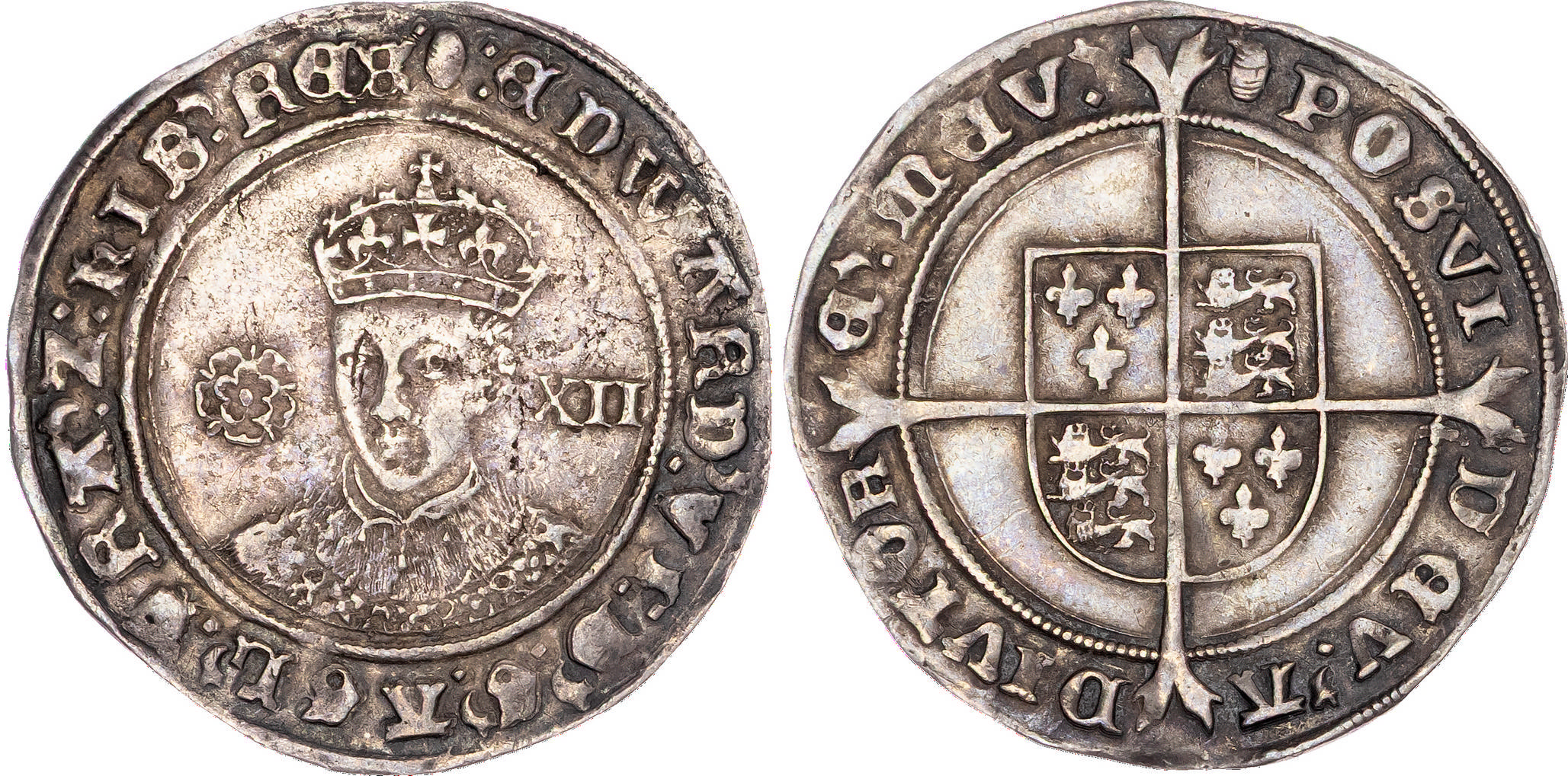 Edward VI (1547-1553), AR Shilling, Third Period, Fine Silver Issue, Tower (London) mint, mm. tun (1551-3).